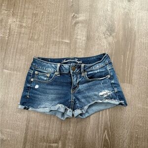 American Eagle Distressed Jean Shorts Size 2